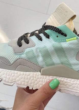 Женские кроссовки  adidas nite jogger nite jogger mint/white/grey