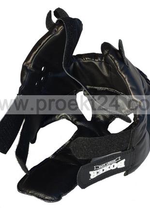 Шлем каратэ boxer м кожа черный6 фото