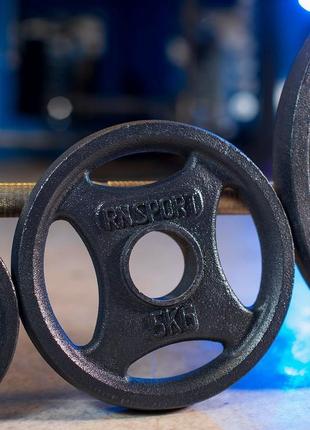 Гантелі олімпійські rn-sport 2 шт по 31 кг металеві7 фото