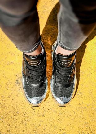 Женские кроссовки  adidas raf simons ozweego black silver9 фото