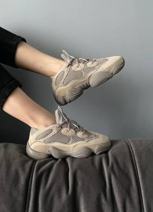 Мужские и женские кроссовки  adidas yeezy boost 500 grey