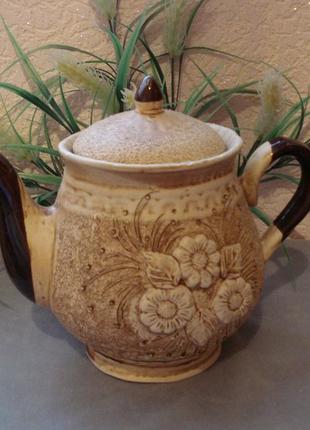 Керамічний чайник з кришечкою1 фото