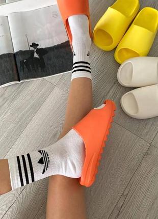 Мужские / женские шлепанцы  adidas yeezy slide orange6 фото