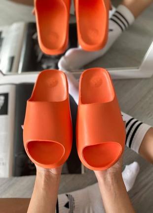 Мужские / женские шлепанцы  adidas yeezy slide orange5 фото