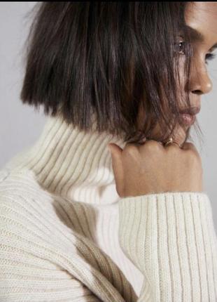 Шикарный тёплый укорочённый свитер h&m шерсть2 фото