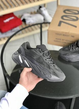 Женские кроссовки  adidas yeezy boost 700 v2 vanta leather black