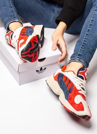 Женские кроссовки  adidas yung 1 red white10 фото