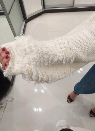 Супер цена на новинку, модный, шикарный свитер крупной вязки с обьемными рукавами3 фото