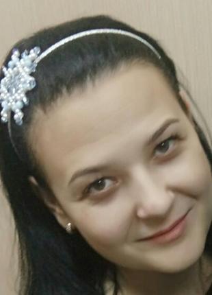 Ободок снежинка 2