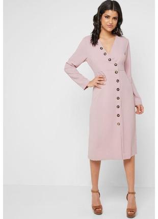 Новое нежно-розовое платье с пуговицами lost ink размер xs4 фото