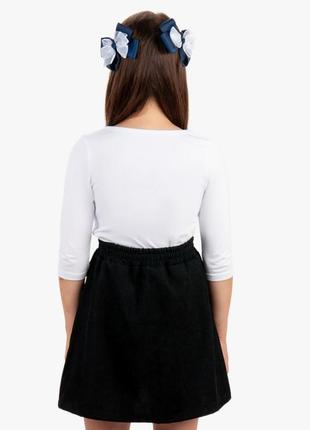 Вельветовая юбка для школы, черная школьная велюровая юбка для девочки, велюровая юбка для шкалы, черная юбка для девчонки5 фото