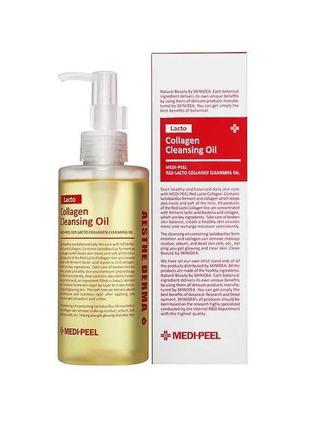 Гідрофільна олія з пробіотиками й колагеном medi peel red lacto collagen cleansing oil, 200 мл