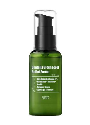 Відновлюючий серум з центеллою та ніацинамідом purito centella green level buffet serum 60 мл