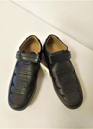 Туфлі, мокасини, сандалі чорні еко шкіра якість р.37 та 38 tom.m5 фото