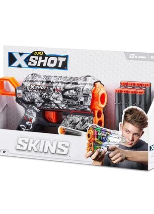 Швидкострільний бластер x-shot skins flux illustrate (8 патронів), 36516d