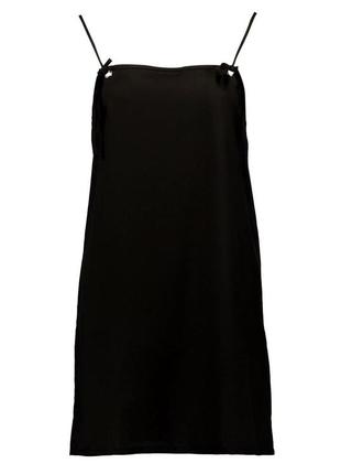 Черное платье на тонких бретельках boohoo4 фото