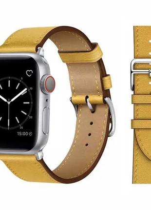 Шкіряний ремінець для apple watch5 фото