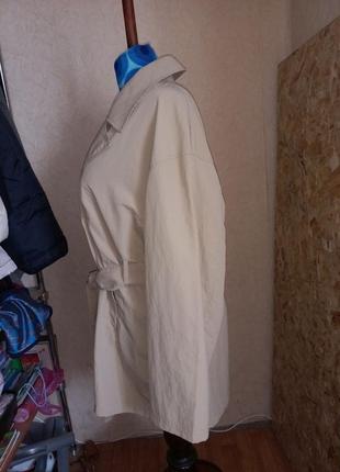 Pimkie belted short trench coat in beige бежевый,х 14 фото