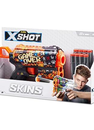 Швидкострільний бластер x-shot skins flux game over (8 патронів), 36516e