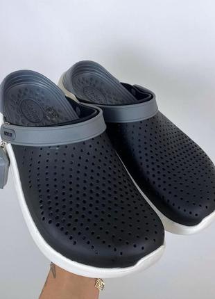 Crocs literide clog black/smoke original чоловічі крокси топ продажів3 фото