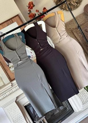 Модный летний трендовый костюм: топ - жилетка + юбка серый батал норма1 фото