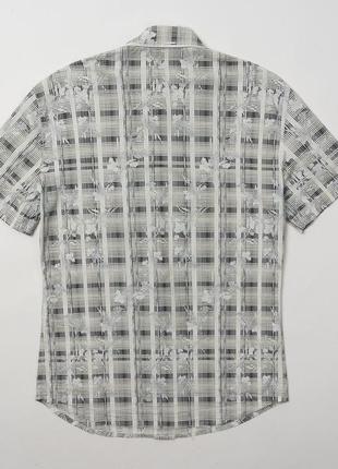 Roberto cavalli class printed cotton short sleeve 1927 front shirt мужская рубашка5 фото