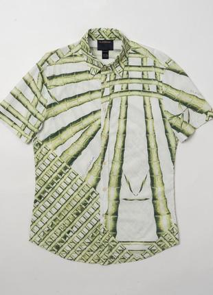 Class by roberto cavalli print cotton short sleeve shirt чоловіча сорочка2 фото