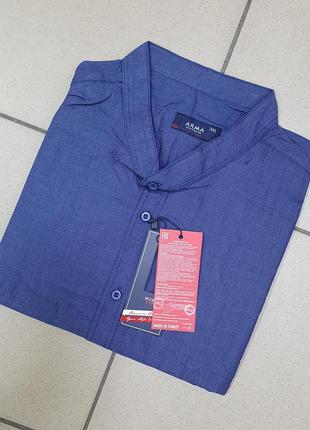 Рубашка  мужская arma 3xl-6xl большие размеры арт.1436, цвет синий, международный размер xxxl, размер мужской