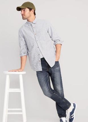 Джинси slim non-stretch old navy чоловічі темно-сині класичні без еластичності олд неві4 фото