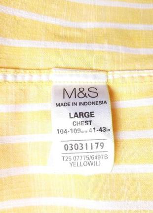 Тенниска желтая marks &amp; spencer blue harbour 100% хлопок энтия xl xxl9 фото