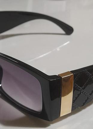 Очки солнцезащитные uv400 черные стильные, актуальные