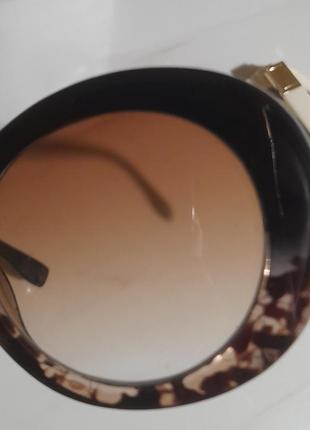 Очки солнцезащитные uv400 круглые молочные и в ротовой оправе5 фото