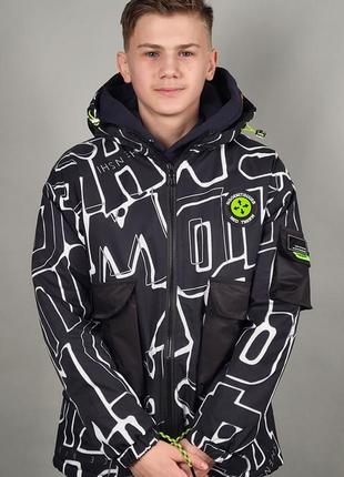Куртка демисизонная для подростка 10-13 лет thty арт.779, черный, 140