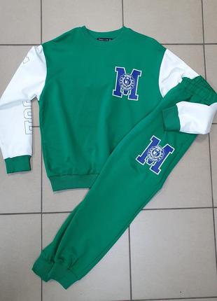 Костюм спортивний hey kids для підлітка 10-14 років арт.1353, колір зелений, розмір одягу підлітковий (за зростом)