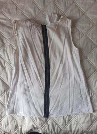 Стильная белая блузка с бантом3 фото