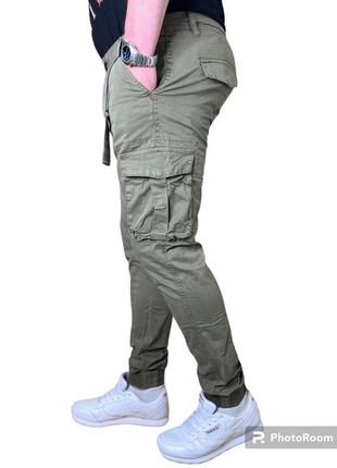 Джогеры джинсы карго мужские tony backer 30-38 арт.1357, 36, хаки