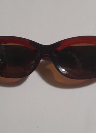 Очки солнцезащитные uv400 коричневые трендовые, актуальные3 фото