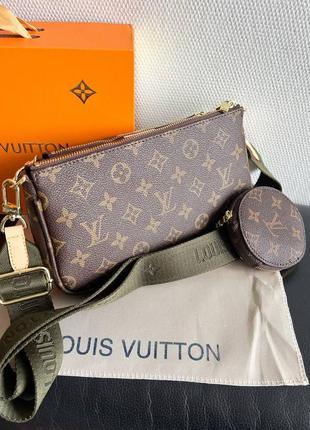 Женская сумка louis vuitton multi pochette premium8 фото