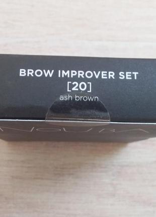 Оригінал сет  тіні  для брів nouba brow imprower set 20 ash brown3 фото