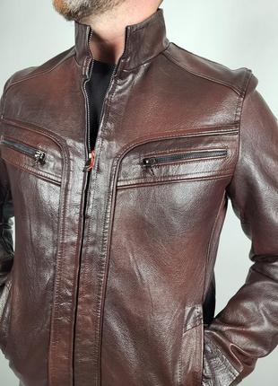 Куртка мужская экокожа 48-60 арт.815, цвет коричневый, международный размер l, размер мужской одежды (ru) 48