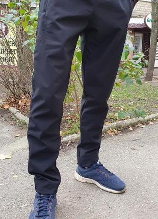 Штаны soft shel теплые мужские арт.1146, размер мужской одежды (ru) 46, международный размер m, цвет черный