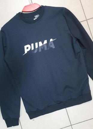 Свитшот мужской puma m-3xl двунить арт.1203, цвет графит, международный размер xxl, размер мужской одежды (ru)3 фото