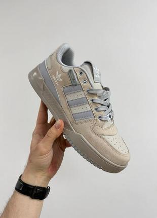 Кроссовки adidas forum beige/blue.