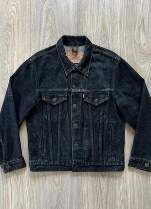 Мужская плотная винтажная ретро джинсовая куртка levis1 фото