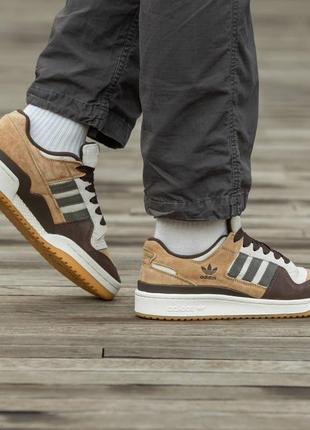 Кроссовки adidas forum 84 low cl alumin branch brown