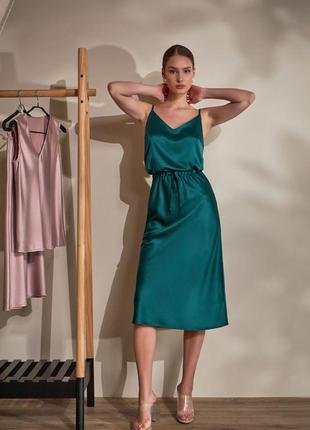Женская юбка миди из шелковой ткани, красивая стильная атласная юбка, легкая летняя женская атласная юбка миди10 фото