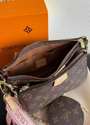 Хит продажи женские сумки louis vuitton multi pochette premium9 фото