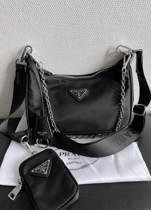 Женские сумки prada re-edition 2005 black premium