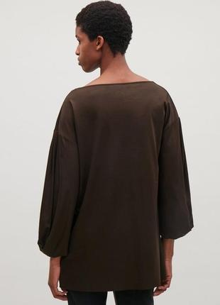 Блуза cos v-neck top with draped sleeves / s3 фото