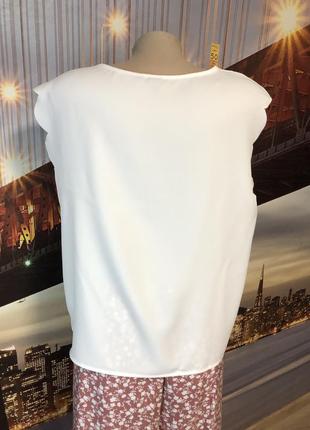 Блуза белая шикарная летняя3 фото